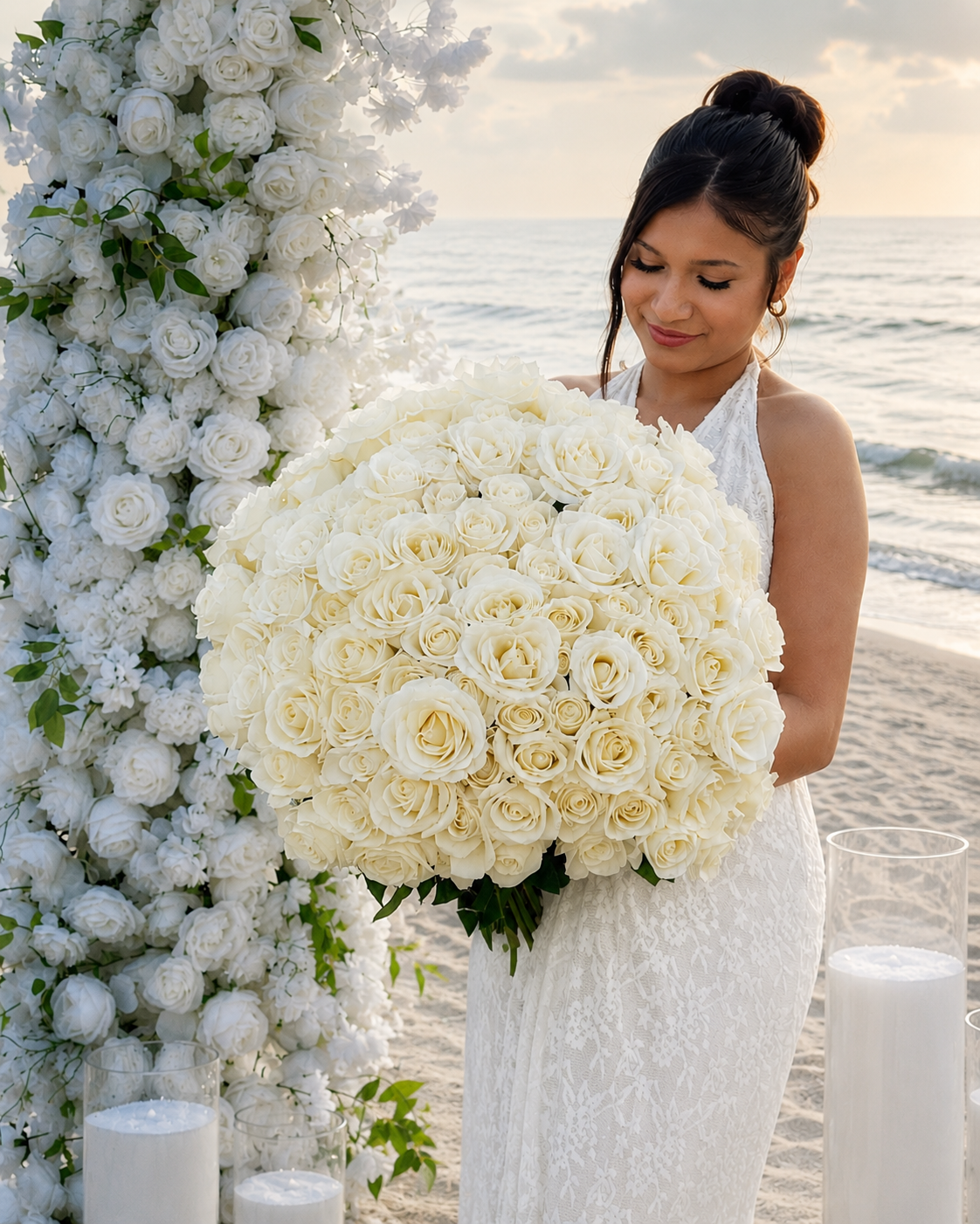 100 White Roses